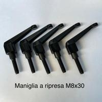 Set 5 maniglie a ripresa in zama M8x30