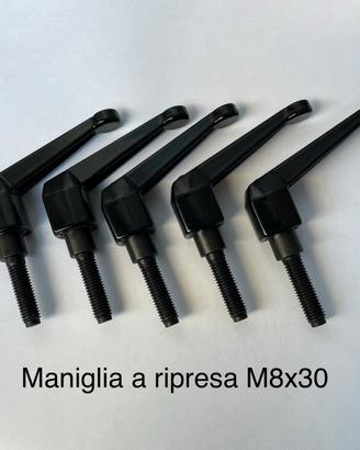Set 5 maniglie a ripresa in zama M8x30
