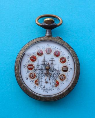 Antico e raro orologio da tasca Regulateur c.1880