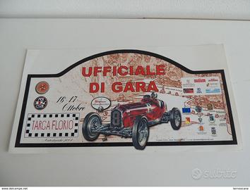 placca rally adesiva cm. 21x42 autostoriche targa