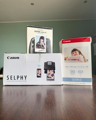 Fujifilm Instax Mini 8 + Canon Selphy CP1300
