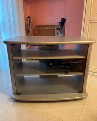 Mobile carrello porta TV vintage grigio