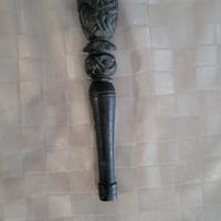 pipa chillum 15 cm per tabacco il legno intarsiato