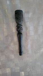 pipa chillum 15 cm per tabacco il legno intarsiato