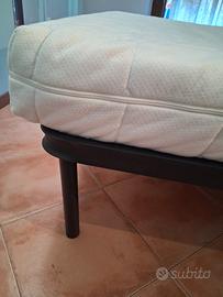 materasso lattice e memory e rete in legno