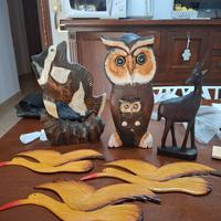 decorazioni di animali in legno 