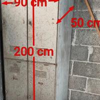 Armadio spogliatoio in ferro vintage