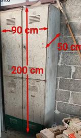 Armadio spogliatoio in ferro vintage