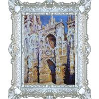 STAMPA CATTEDRALE DI MONET CORNICE BAROCCA 55X45