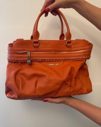 Borsa twin set pelle arancio