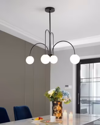 Lampadario moderno nero