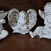 Statuette angeli ceramica soprammobili
