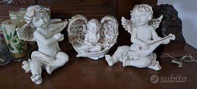 Statuette angeli ceramica soprammobili