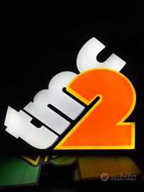 lampada led 3d telemontecarlo tmc vintage anni 90 