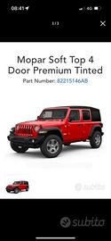 Jeep wrangler JLU soft top tettuccio accessori