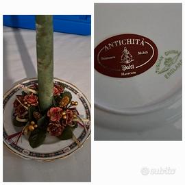 Piattino antico con candela