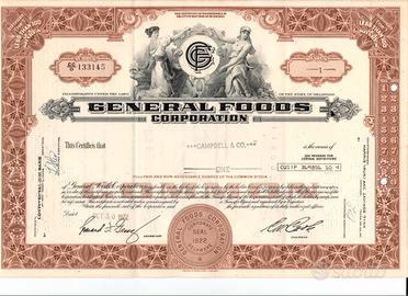 Una azione titolo della general foods corporation