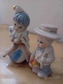 Coppia Statuine Porcellana