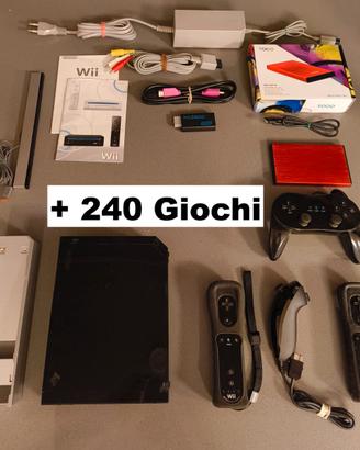 Nintendo Wii con 240 Giochi, HDMI, 2 Telecomandi