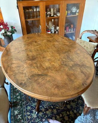 Tavolo ovale 800 inglese radica