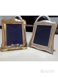 Set 2 cornici portafoto vintage in argento 925
