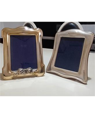 Set 2 cornici portafoto vintage in argento 925
