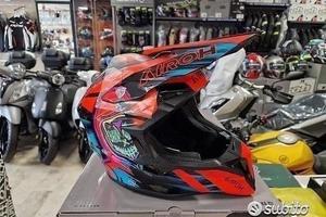 AIROH Casco Cross Wraaap - Cyber - Orange