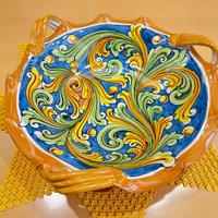 Portafrutta Centrotavola Ceramica di Caltagirone