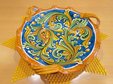 Portafrutta Centrotavola Ceramica di Caltagirone