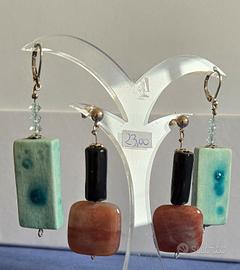 Orecchini - Swarovski, Avventurina e Ceramica