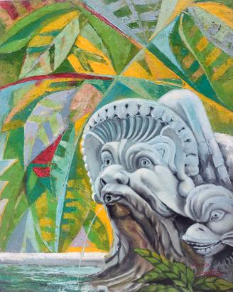 dipinto ad olio di L. Garzione