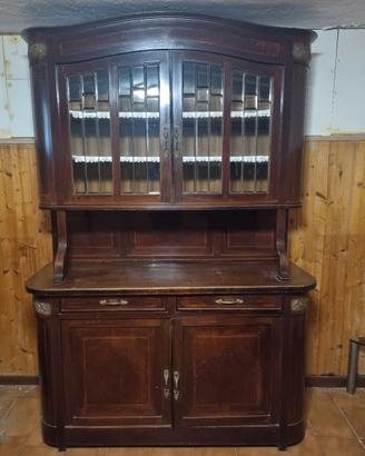 credenza con vetrina 