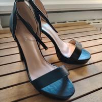 scarpe sandalo nero Simius tacco  12 plateau 3 cm 