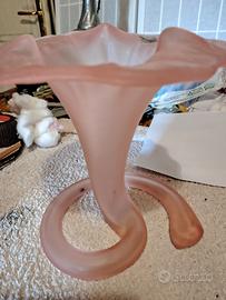 vaso in vetro Rosa satinato
