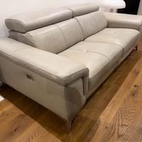 Divano 3 posti pelle relax elettrico