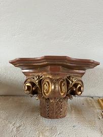 Capitello in legno massello e foglia oro