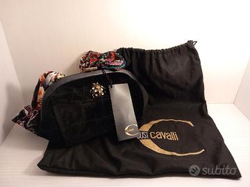 Pochette Just Cavalli Velluto Nera