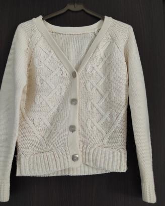 Cardigan donna bianco 