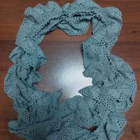 UDQ - Sciarpina lavorata azzurro/verde 