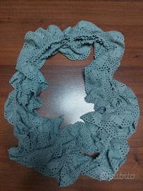 UDQ - Sciarpina lavorata azzurro/verde 