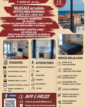 Bilocale uso transitorio o seconda casa mare