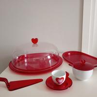 Set colazione Guzzini love vintage cuore rosso
