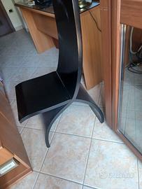 Sedia in legno anni 50 futurista