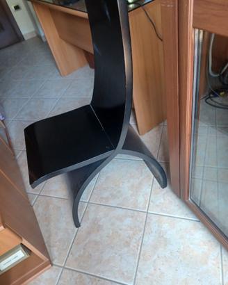 Sedia in legno anni 50 futurista