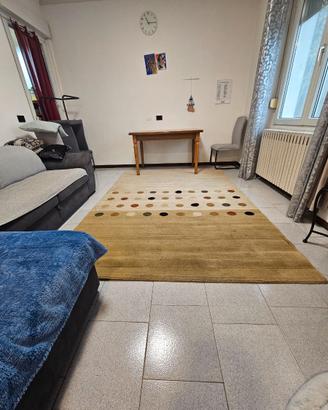 Tappeto moderno beige/marrone a cerchi