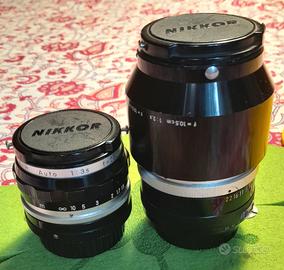 obbiettivi nikon 135  e 28  leggere scritto