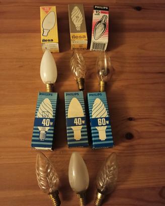 Lampadine incandescenza a candela vari watt