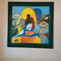 quadro astratto a olio , comprato da un pittore fr