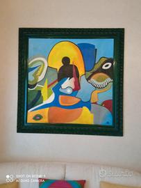 quadro astratto a olio , comprato da un pittore fr