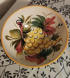 Portafrutta in porcellana dipinto a mano